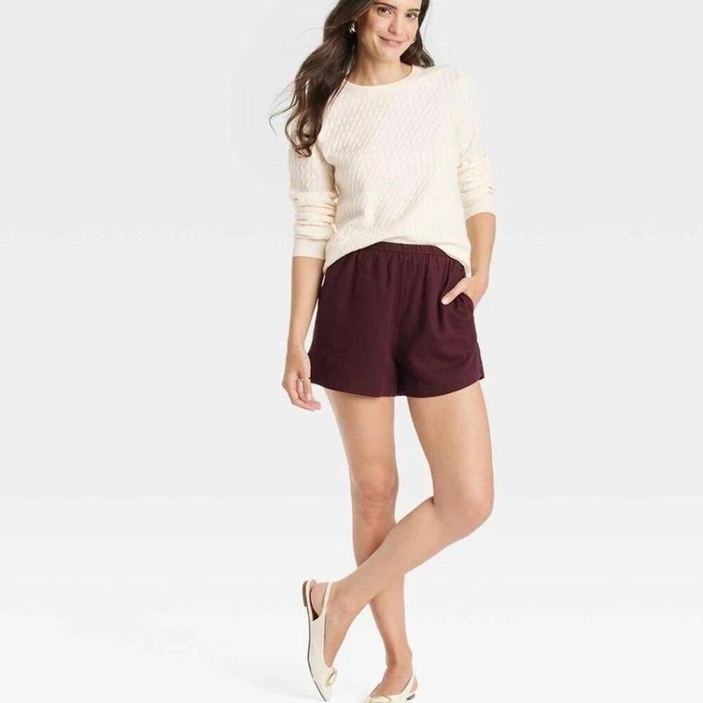 A New Day Women's Crewneck Cable-knit Pullover Sweater ivory XL - Picture 8 of 8